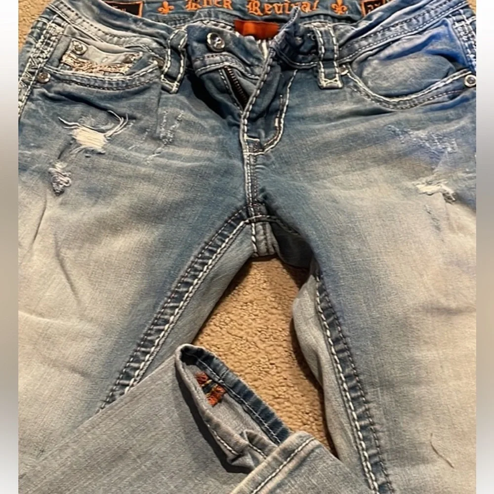 Rock Revival Light Blue Skinny Jeans - Picture 3 of 14